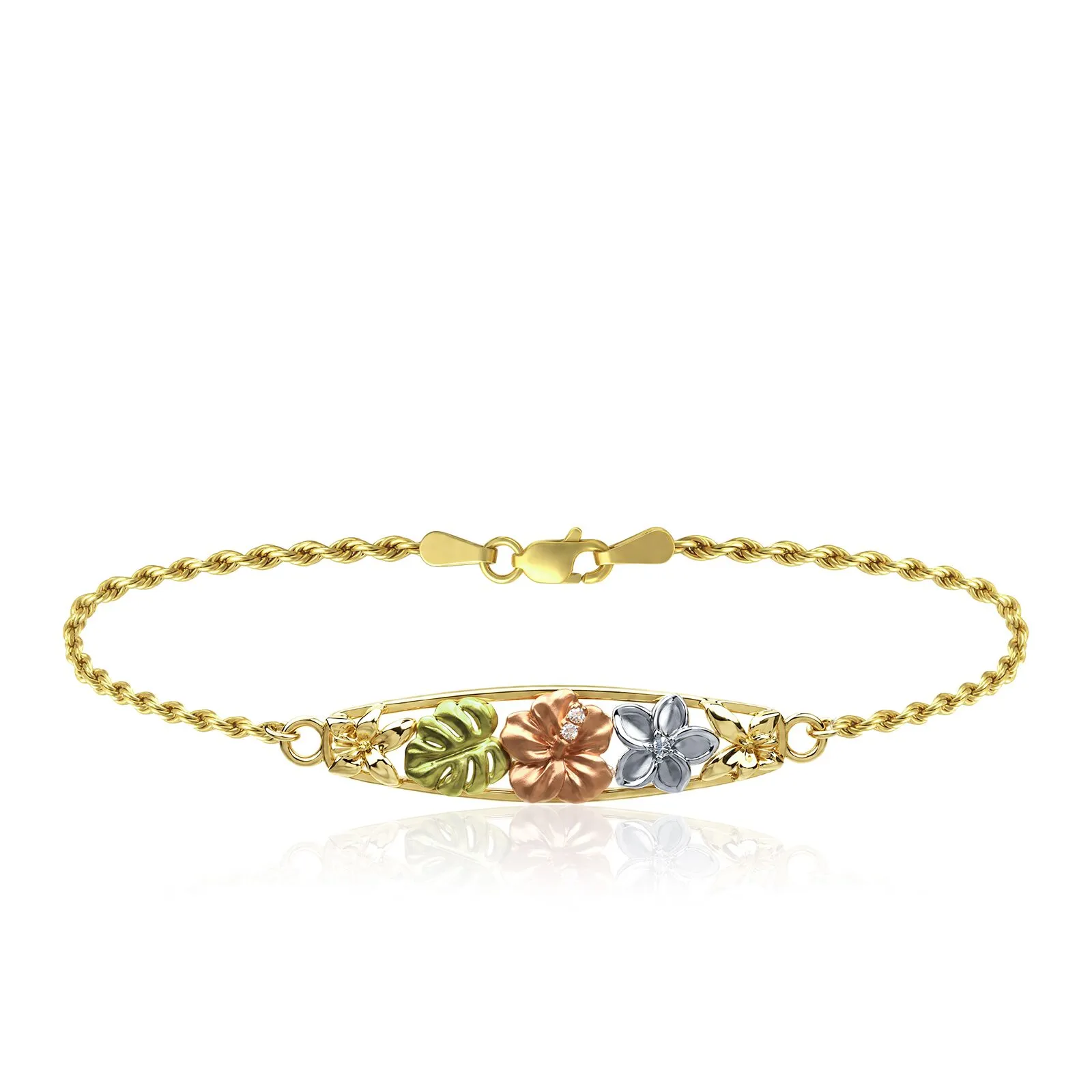 Island Bloom Horizontal Chain Bracelet