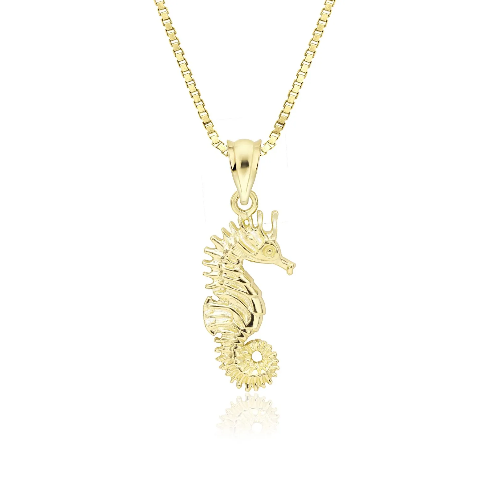 Seahorse Pendant 14K Gold