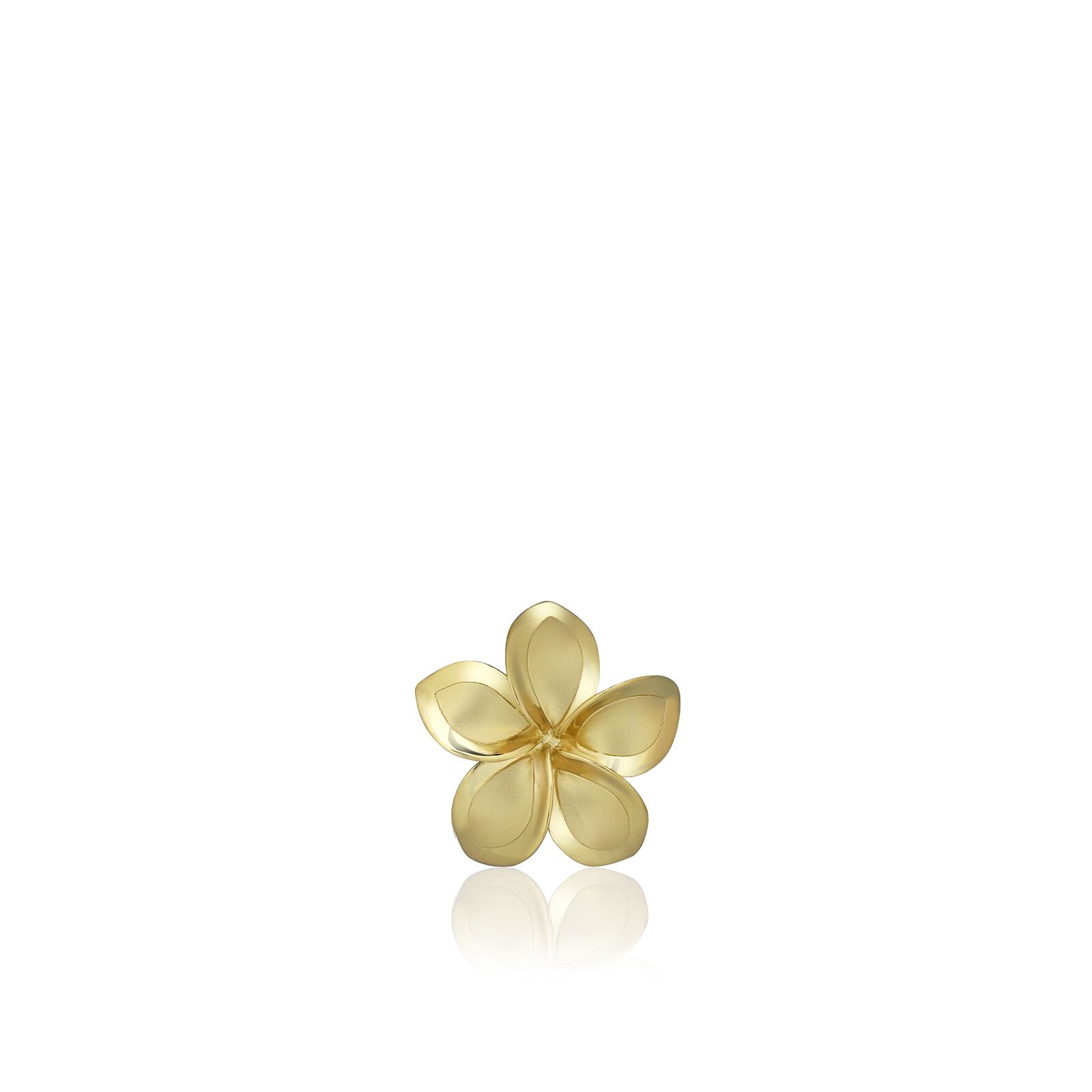 Queen Plumeria Pendant 14K Gold 13mm