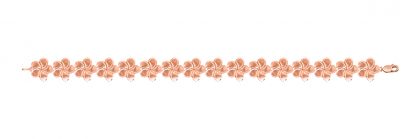 Queen Plumeria Bracelet in Rose Gold, 9mm-straight