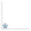 Blue Topaz Plumeria Diamond Necklace - Image 3