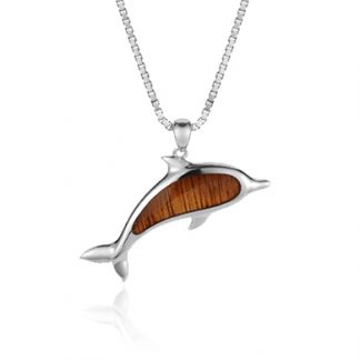 Koa Wood Dolphin Pendant
