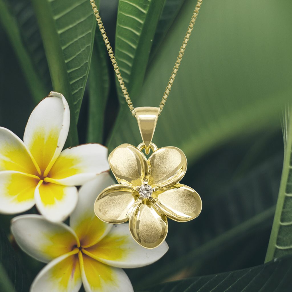 Plumeria pendant necklace Clearance
