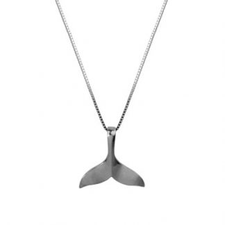 Whale Tail White Gold Pendant