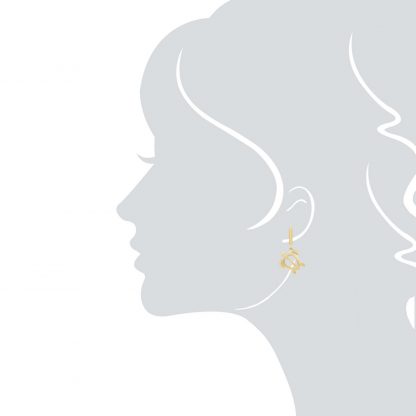 Honu Leverback Gold Earrings - Silhouette