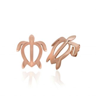 Honu Rose Gold Post Earrings