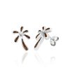 Koa Wood Coconut Palm Tree Post Earrings