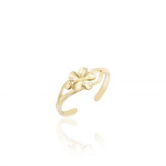 Honolulu Jewelry Company 14K Yellow Gold Braided Weave Toe Ring GD-BR-334 
