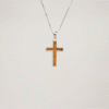 Koa Wood Cross Pendant - Image 4