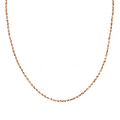 14K Rose Gold 1.0mm Rope Chain