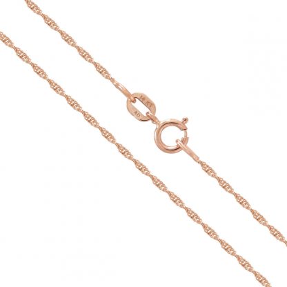 14K Rose Gold 1.0mm Singapore Chain