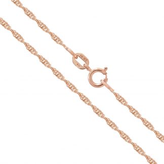 14K Rose Gold 1.5mm Singapore Chain