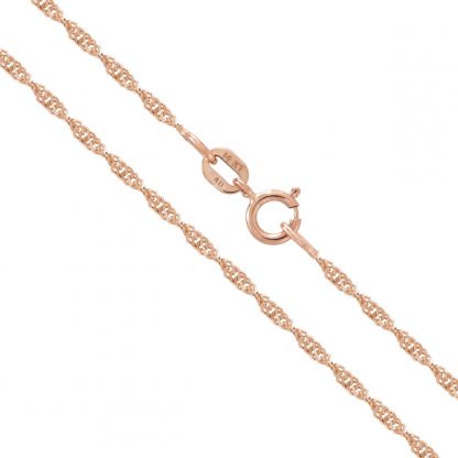 14K Rose Gold 1.5mm Singapore Chain
