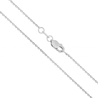 14K White Gold 1.0mm Cable Chain