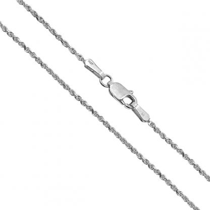 14K White Gold 1.0mm Rope Chain