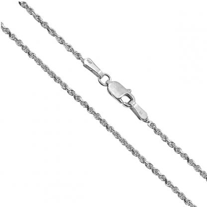 14K White Gold 2.0mm Rope Chain