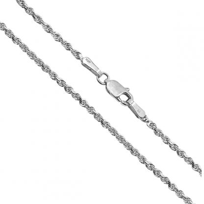 14K White Gold 3.0mm Rope Chain