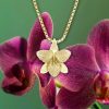 Gold Orchid Pendant - Image 2