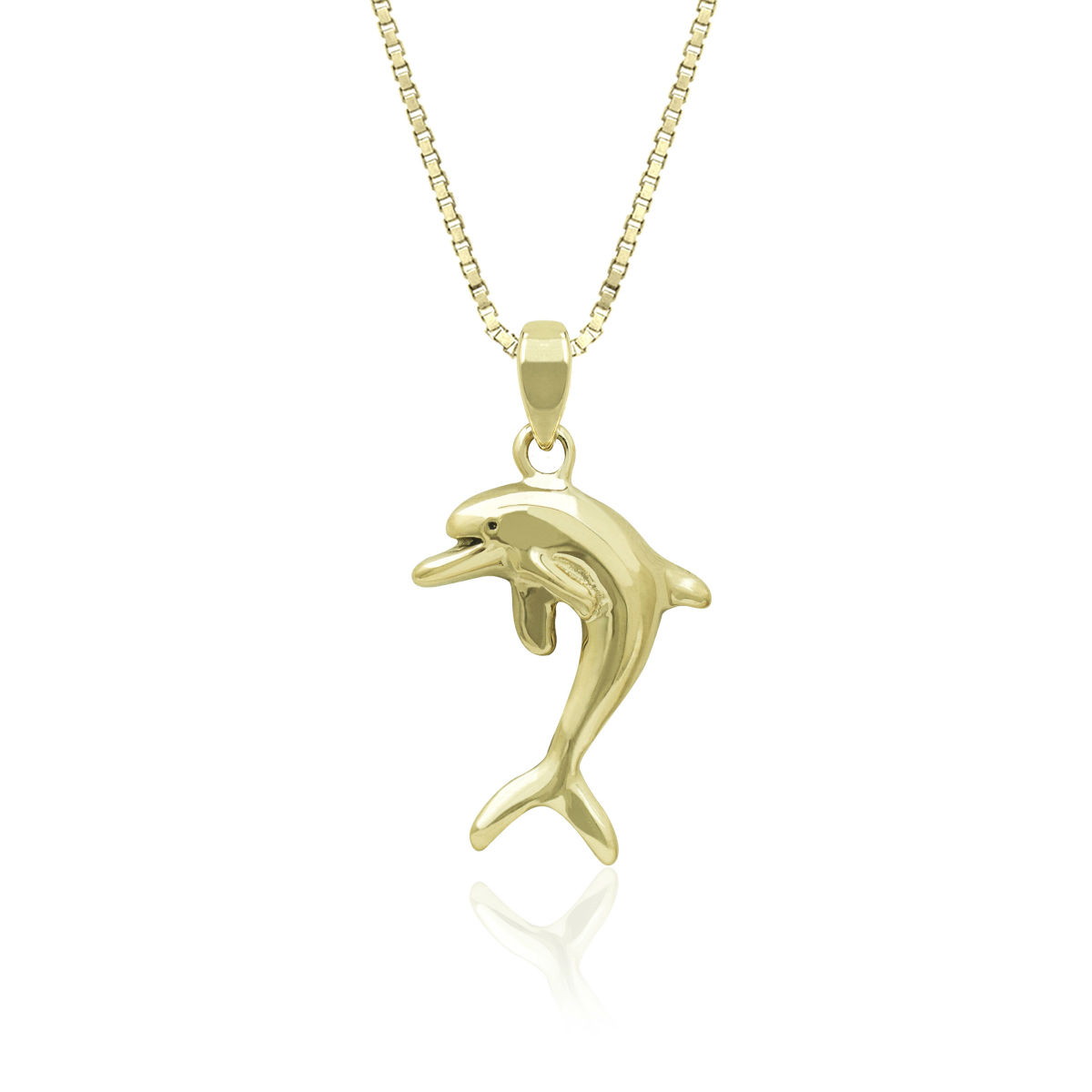 Details about   14K Yellow Gold Dolphin Charm Pendant MSRP $57 