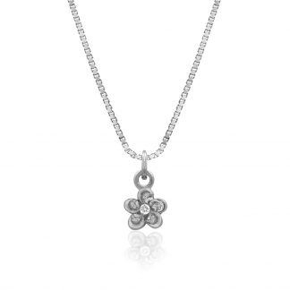Heart White Gold Charm with Diamond