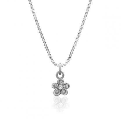 Heart White Gold Charm with Diamond