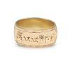 18K Yellow Gold 10mm Personalized Hawaiian Ring with Raised Lettering