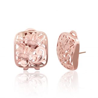 14K Rose Gold Puanani Square Earrings