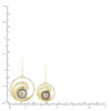 Lustrous Diamond Wave Tahitian Peacock Pearl Earrings 20mm - Image 4