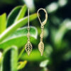 Maile Leaf Dangle Leverback Earrings - Image 2