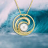 Diamond Pearl Wave Pendant 24mm - Image 3