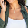 Plumeria Infinity Pendant with Diamond - Image 3