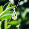 Plumeria Infinity Pendant with Diamond - Image 2