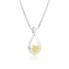 Plumeria Infinity Pendant with Diamond