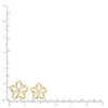 Gold Floating Plumeria Pendant w/ Diamond 13mm - Image 4