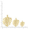 Monstera Leaf Pendant in Yellow Gold 15mm - Image 3