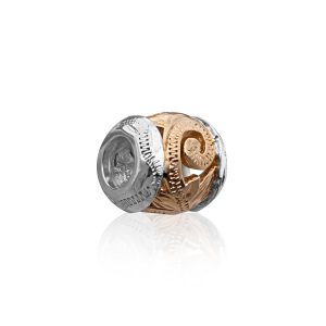 Scroll Bead Rose Gold Plated