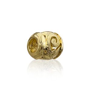 Scroll Bead Gold Plated