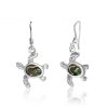 Turtle Sterling Silver Earrings with Abalone