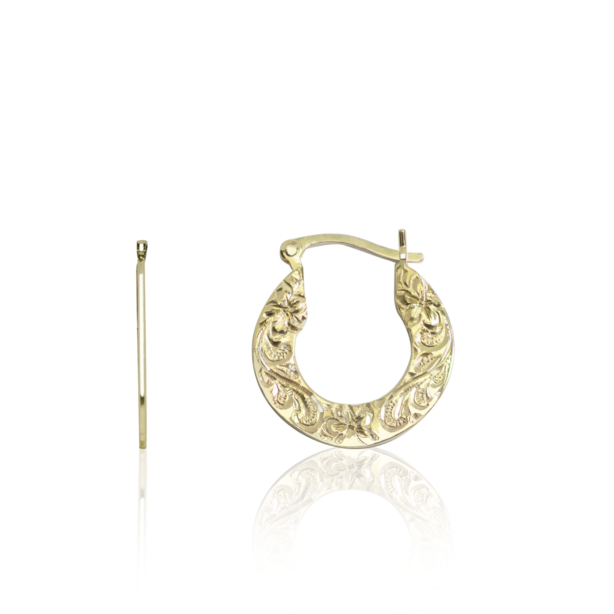 Paradise Jewelers 14K Yellow Gold 6mm Thick Hoop Earrings 