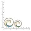 Deluxe Blue Opal Lustrous Diamond Wave Ring 19mm - Image 3