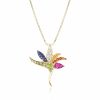Bird of Paradise Gemstone Pendant 24mm