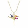 Bird of Paradise Gemstone Pendant 24mm - Image 2