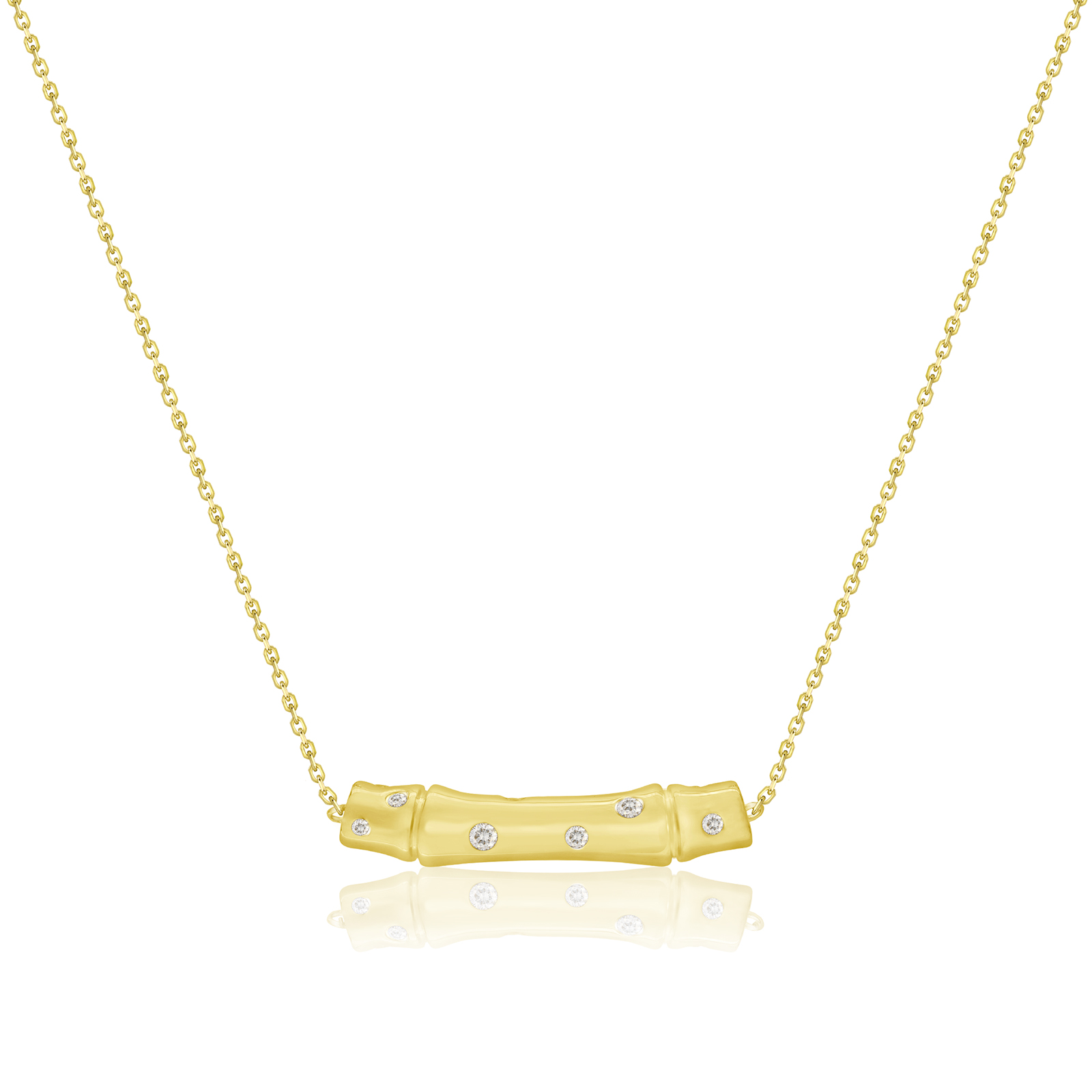 Bamboo Diamond Necklace