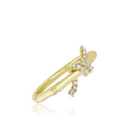 Bamboo Knot Diamond Ring