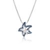Blue Sapphire Mother and Baby Outline Pendant