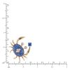 Blue Sapphire Crab Pendant in Rose Gold - Image 5