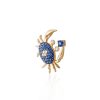 Blue Sapphire Crab Pendant in Rose Gold - Image 2