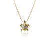 Turtle Pendant Semi Precious Stones 14mm