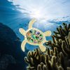 Abalone Turtle Pendant in Gold 24mm - Image 5