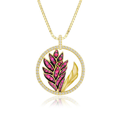 Leading Lady Ruby Ginger Diamond Pendant - Image 2
